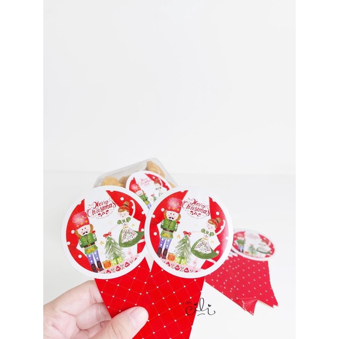 

.........] (SC044) stiker natal christmas BALERINA untuk toples 250gr (uk 7x14cm)