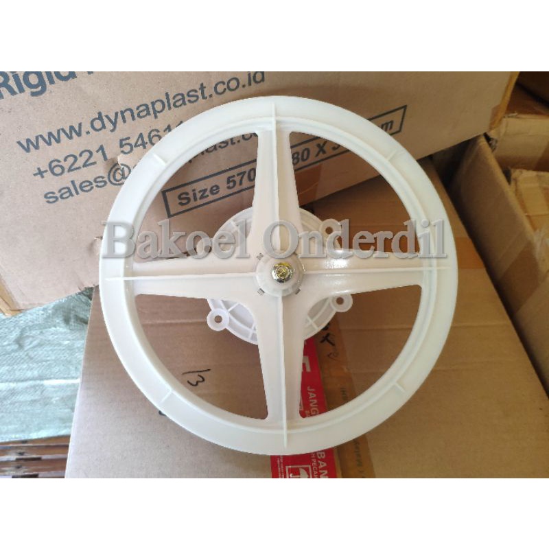 SATU SET GEAR BOX AS + PULLY ∅ 26CM MESIN CUCI PANASONIC 2 TABUNG