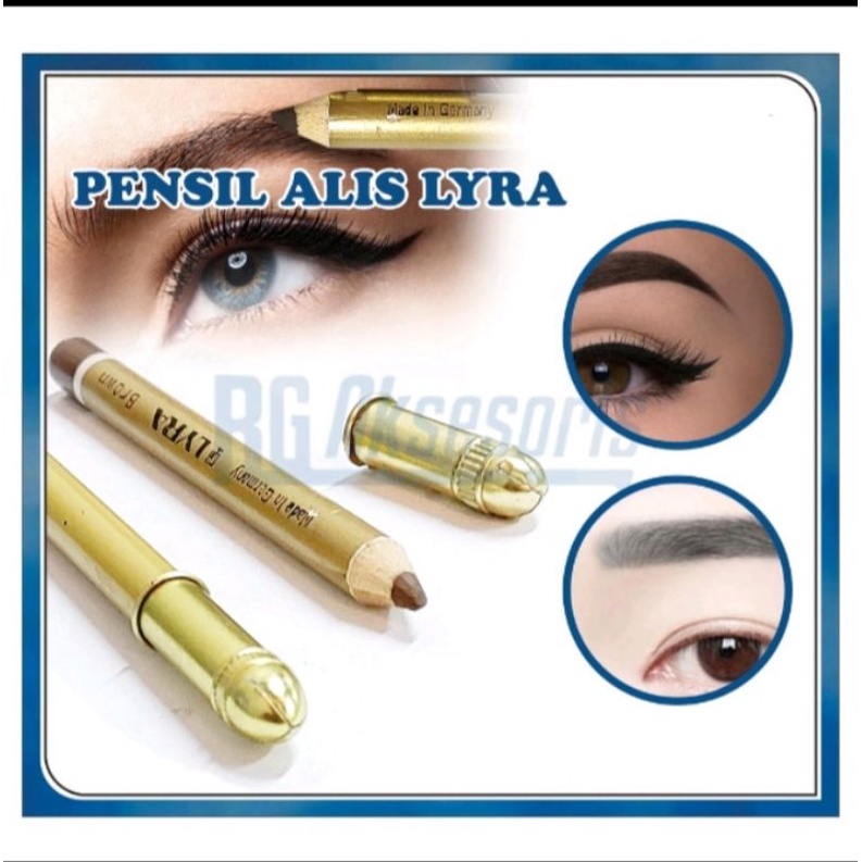 Pensil Alis LYRA GOLD /  PENSIL ALIS LYRA BROWN BLACK / Pinsil Alis