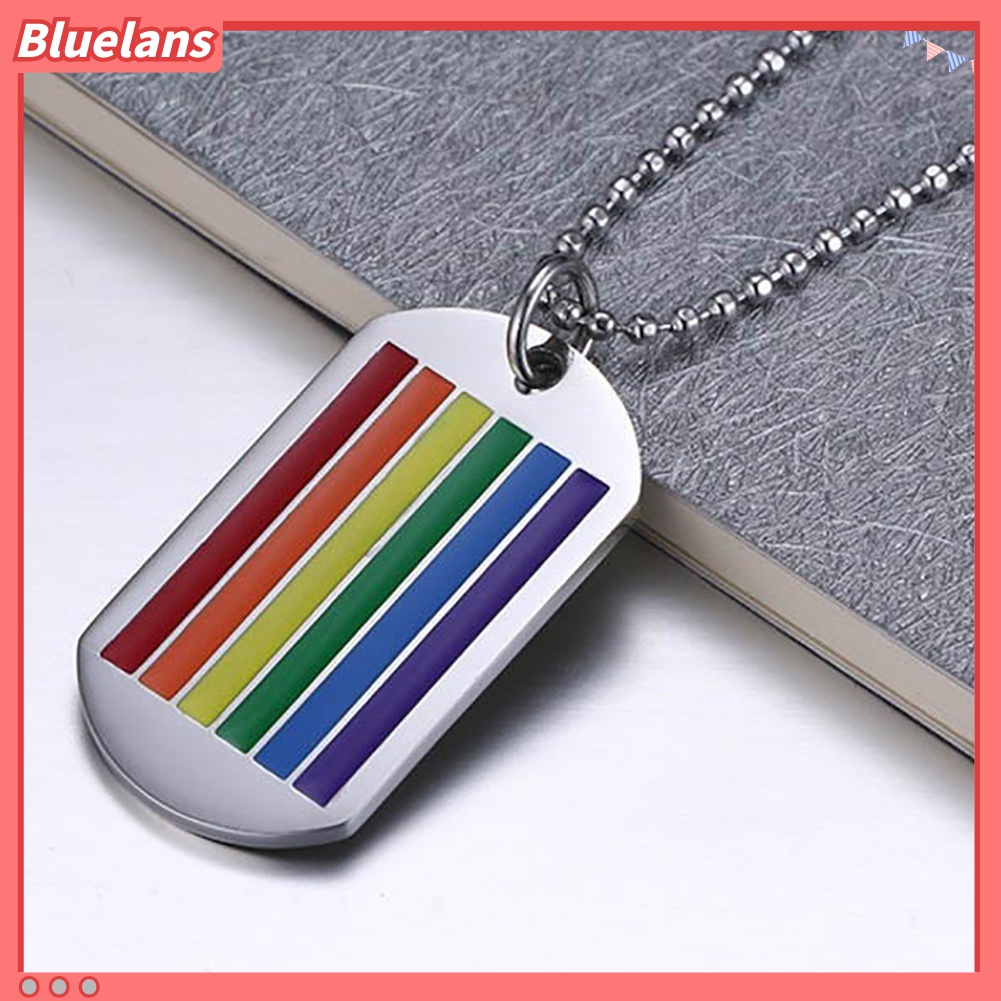 Kalung Rantai Liontin Pelangi Untuk Fashion