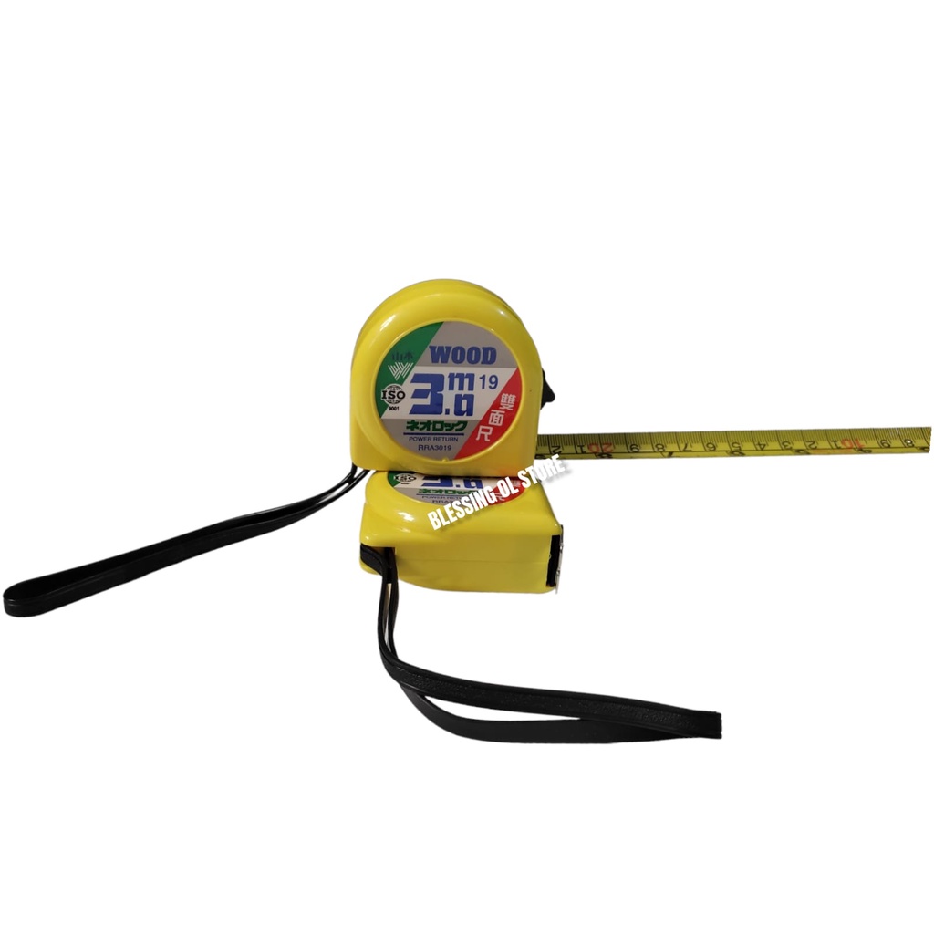 Roll Meteran 3 Meter Wood / Meteran 3M Taiwan / Measuring Tape