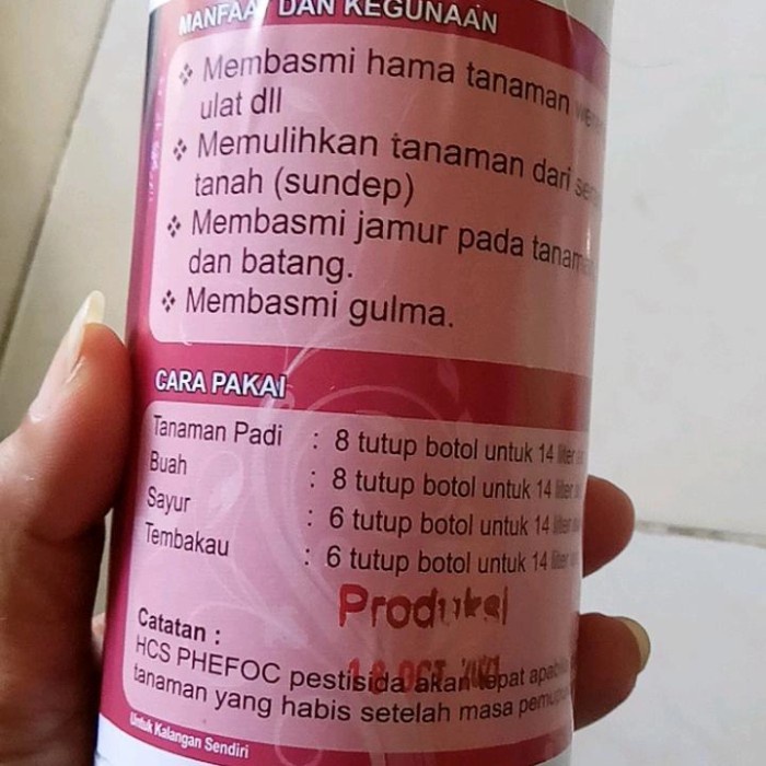 Terbaru PHEFOC HCS Pestisida Organik/Obat Membasmi hama kutu putih/ulat bulu *r=