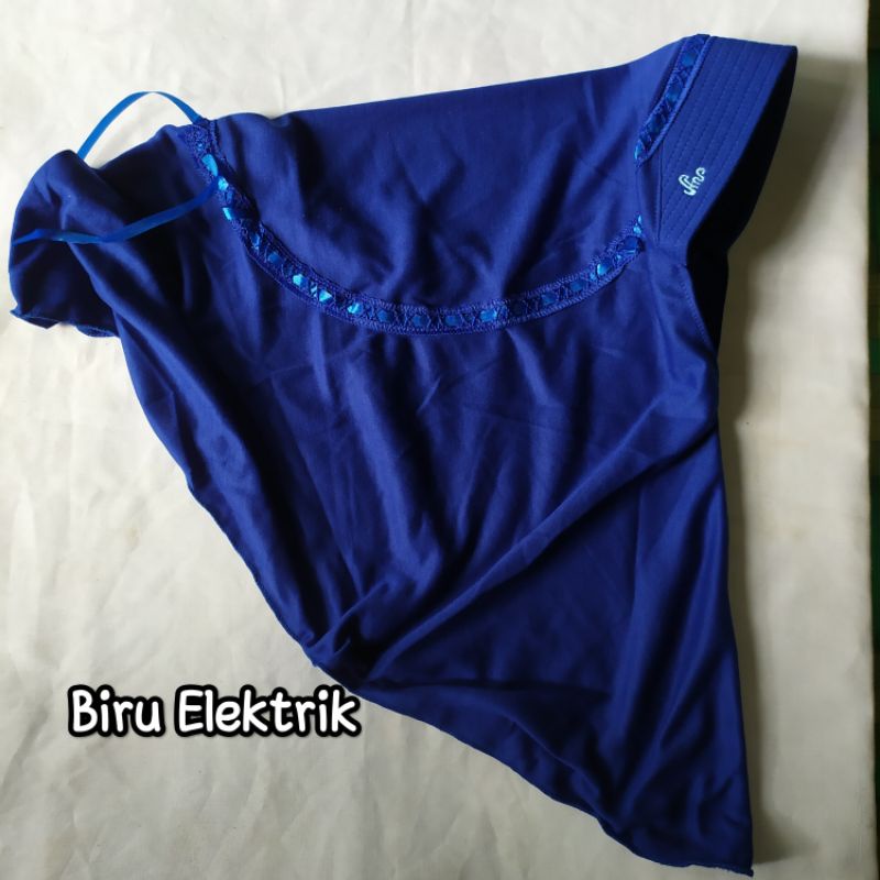 mollusca hijab kerudung jilbab instan anak dan dewasa TK SD SMP biru elektrik