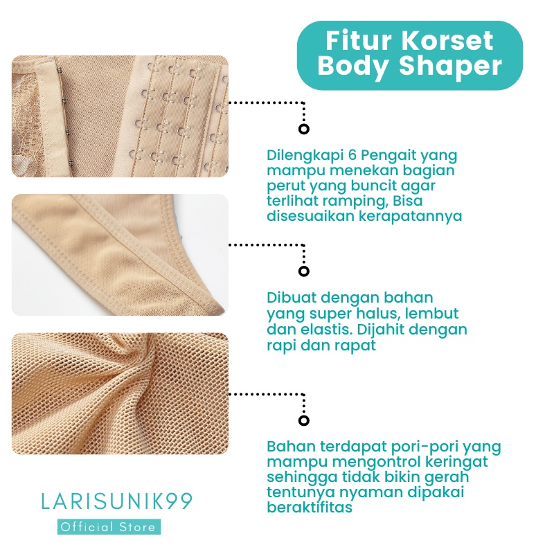 Korset Pelangsing Tubuh Wanita Vesh Shape Up Bahan Tebal Baju Pembakar Lemak