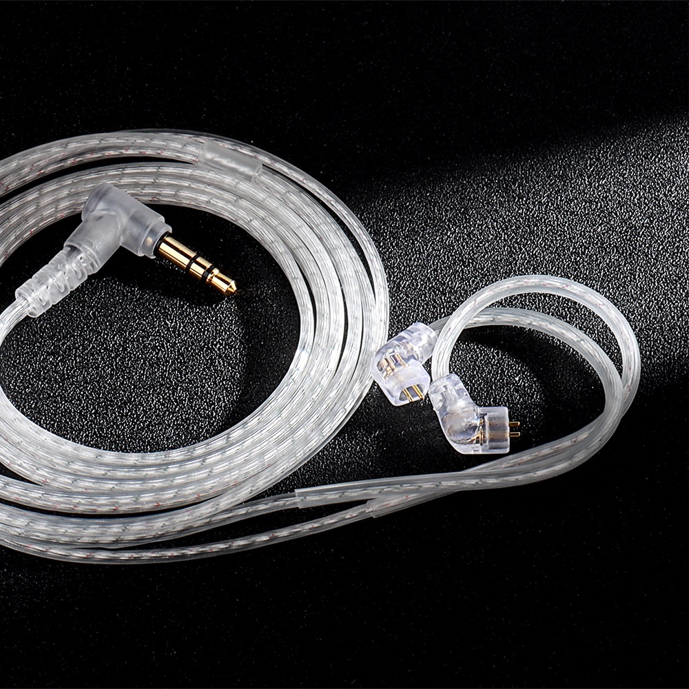 Qkz A2 Kabel Headphone 2 Pin 0.75MM Bahan Tembaga Lapis Silver Untuk KZ ZEX ZSN ZS10 Pro X