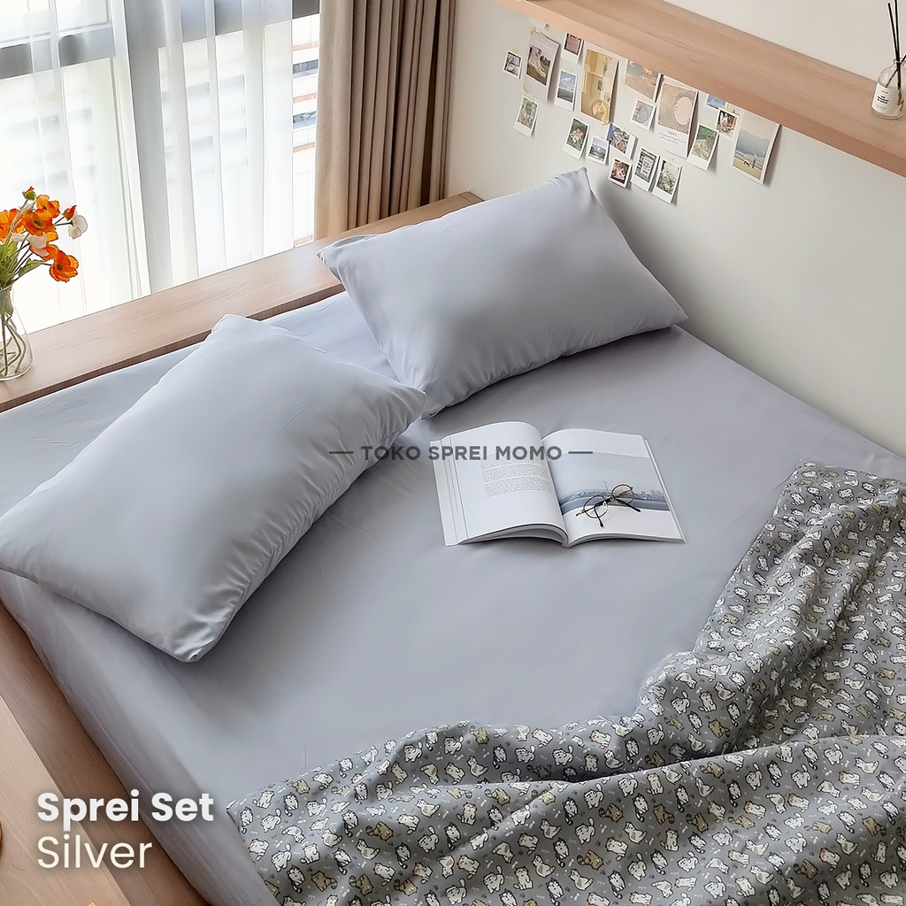 Sprei Set Microtex Polos Seri 01 - Ukuran 200 x 200