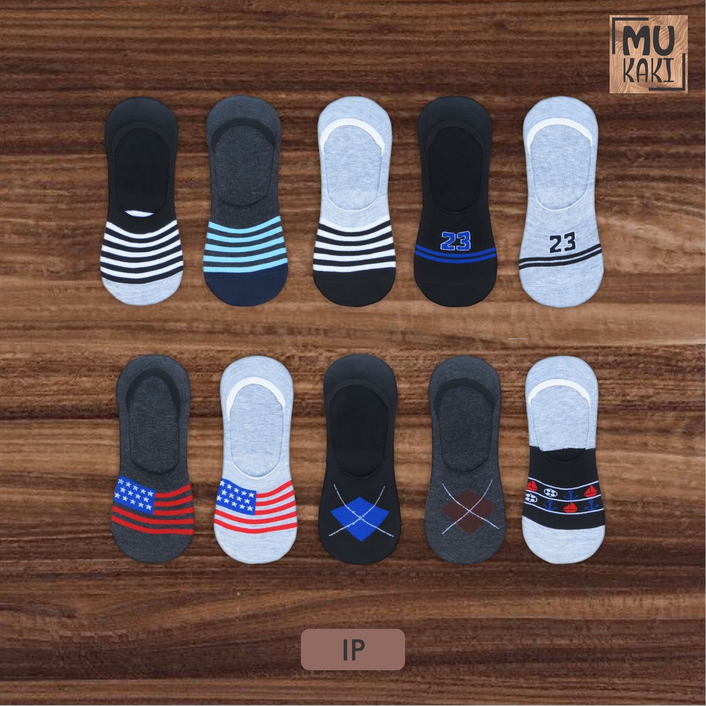 Paket Kaos Kaki Pendek Hidden Socks / Invisible Socks Mix 12pc Mukaki