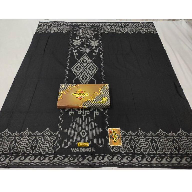 Sarung Wadimor Motif Bali Hitam 555 Bali Top Motif Bali {SMN.18Oc22ᵁ}
