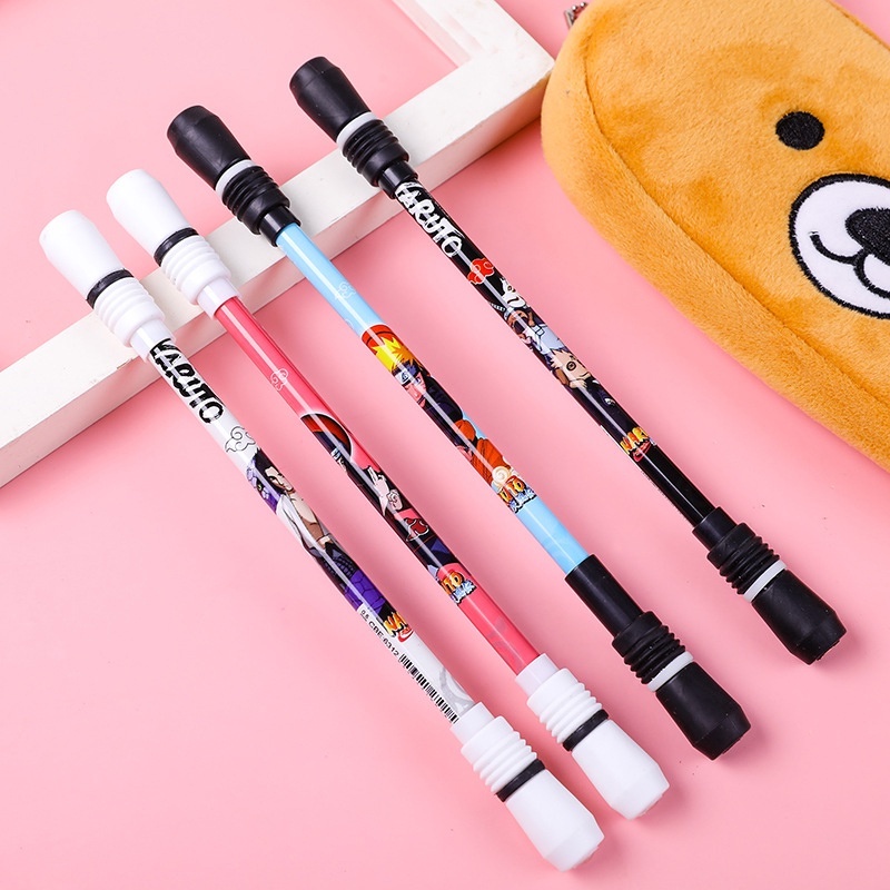 COD ❤️ Pen Puter Spinner Toys/ Spinning Pen/ Pulpen Putar Spinner/ Bolpoin Anti Slip Untuk Anak / Dewasa Anti Stress Rotating Pen Impor Harga Rendah-Bellamy's-New💥 H-Random