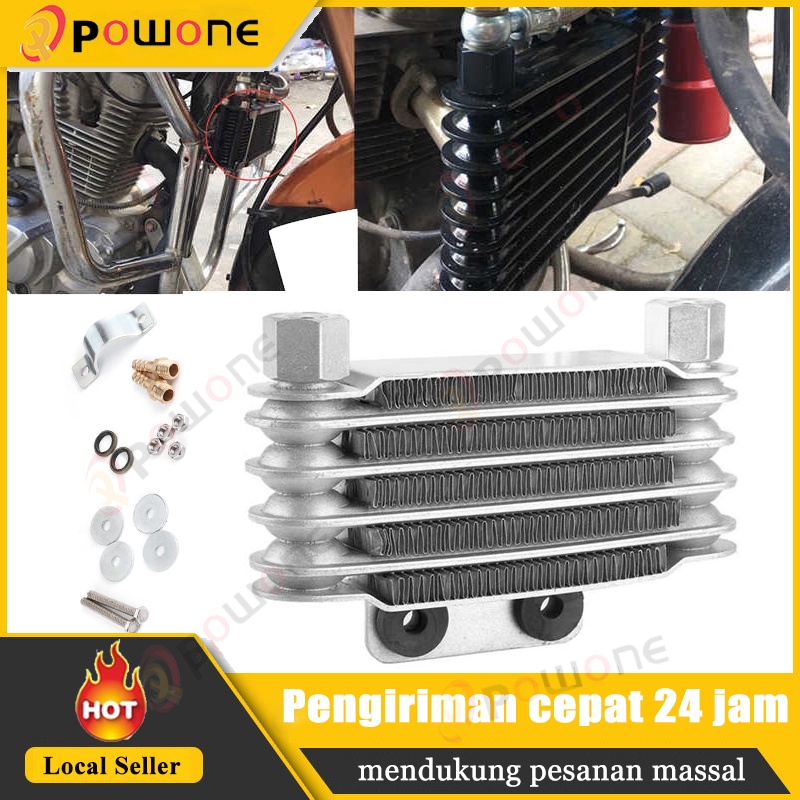 Pengganti Radiator Pendingin Oli Mesin 5 Baris Engine Oil Cooler Radiator Untuk Motor 125-250cc
