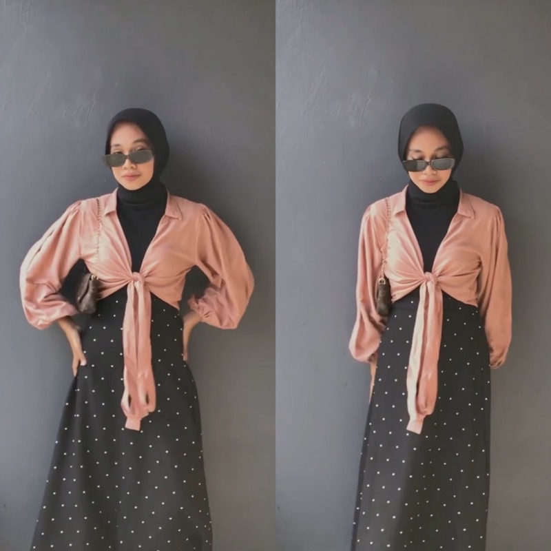 WRAP TOP BLOUSE PREMIUM// BLOUSE KOREAN KEKINIAN RAYON BALI