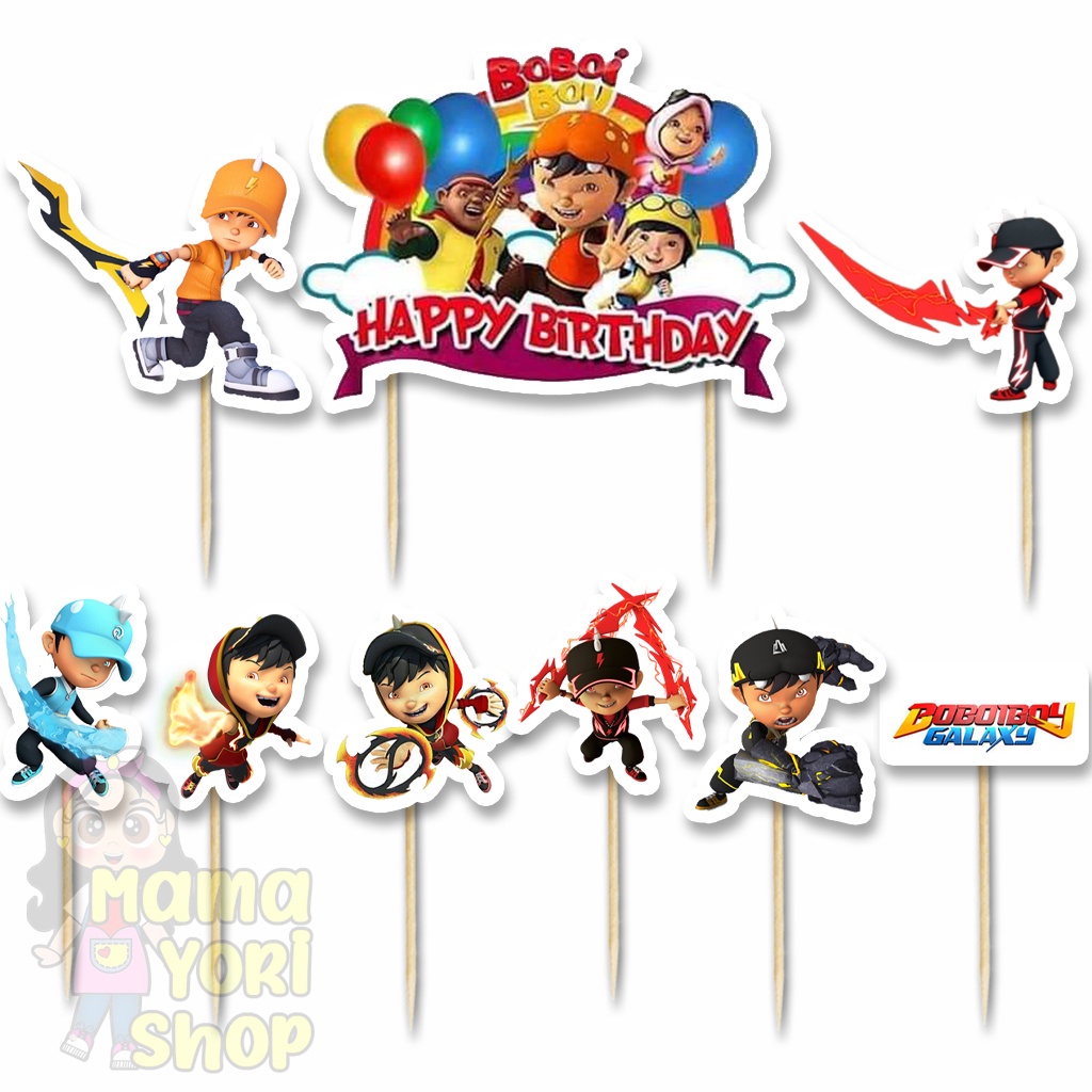 Jual Hiasan Kue Ulang Tahun Topper Cake Motif BOBOIBOY | Shopee Indonesia