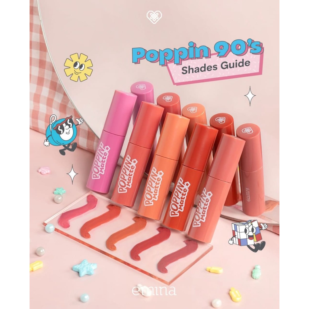 Emina Poppin Matte 4.5g | Lip Cream RUMAH CANTIK