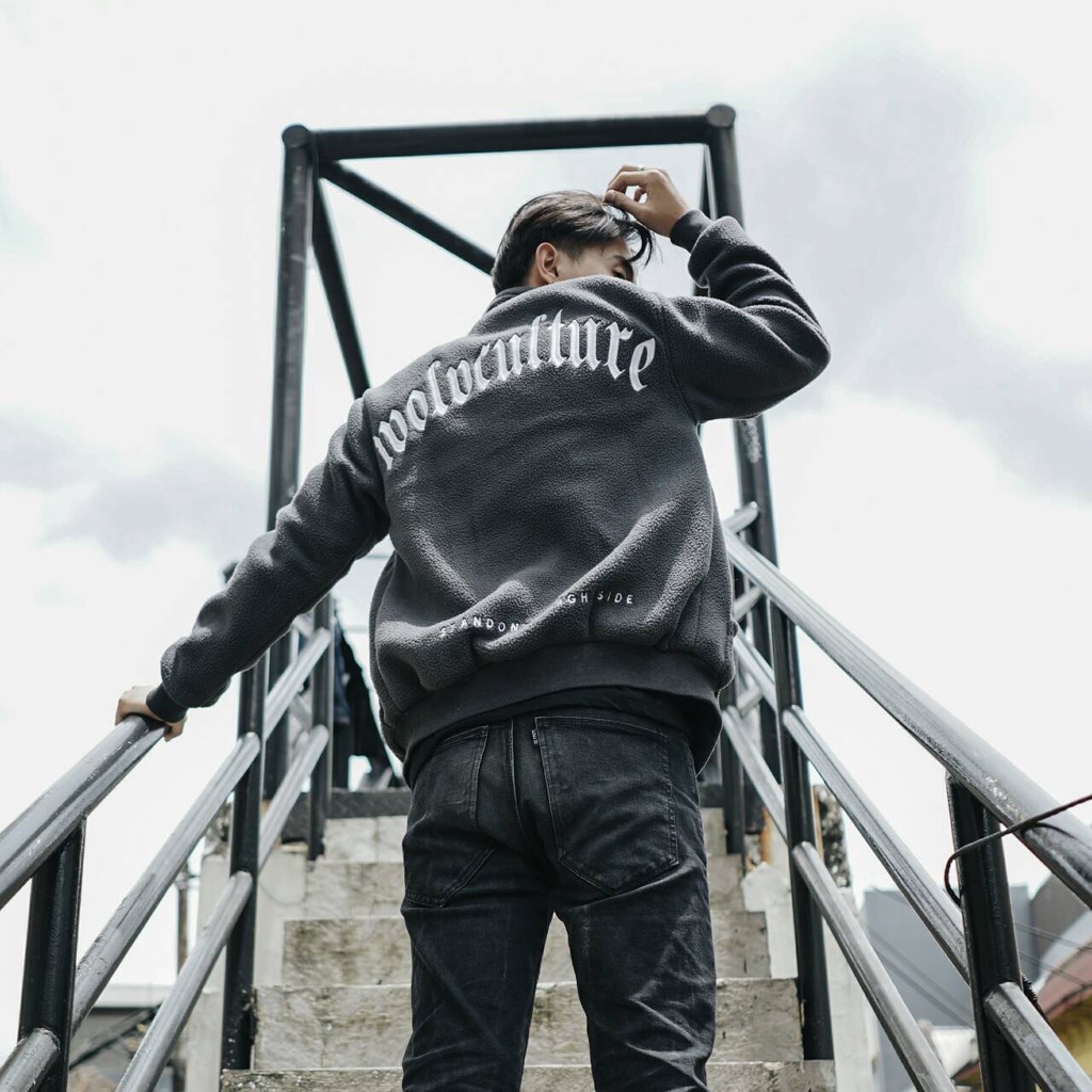 Grey - Jaket Sherpa Wolv Culture Original Wolv