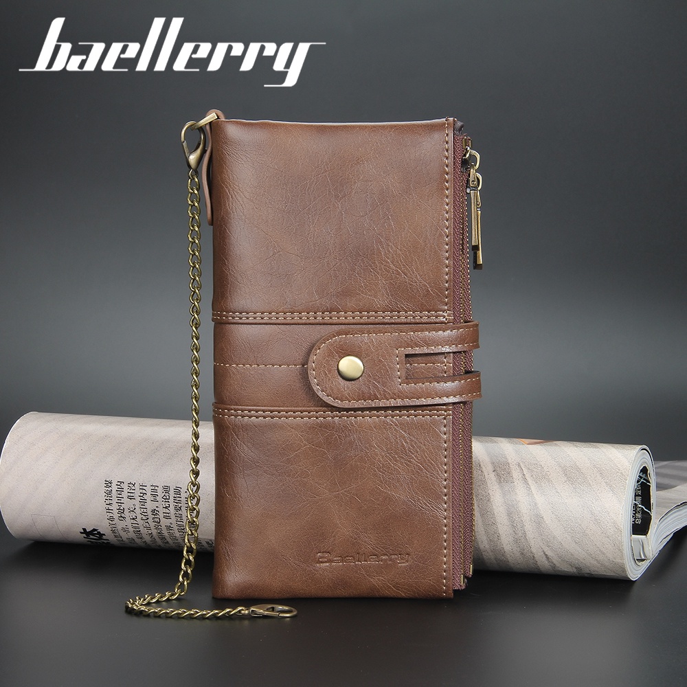 BAELLERRY S3229 Dompet Pria Panjang Bahan Kulit PU Leather Premium WATCHKITE WKOS