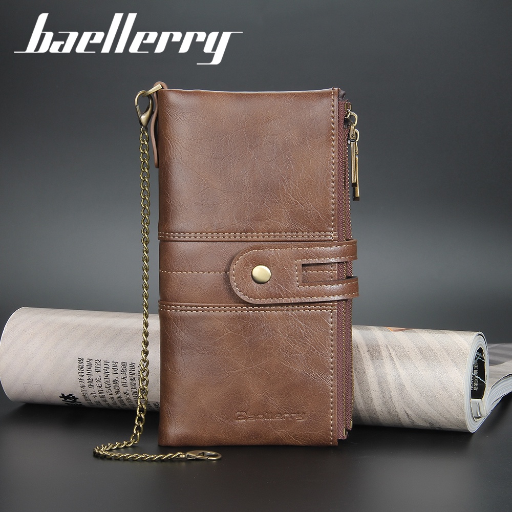 BAELLERRY S3229 Dompet Pria Panjang Bahan Kulit PU Leather Premium WATCHKITE WKOS