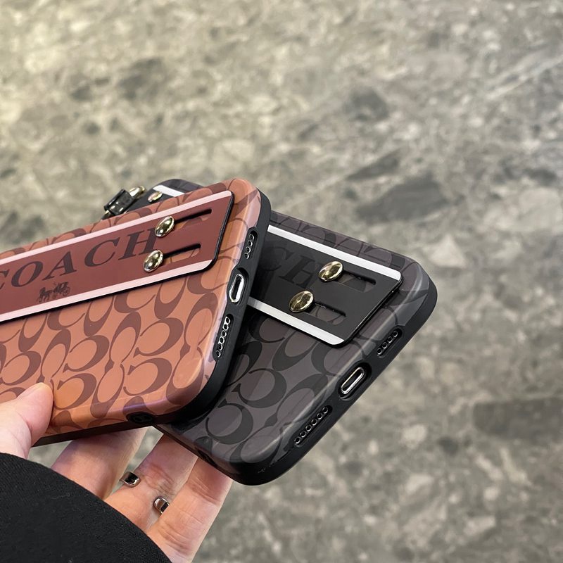 Luxury Gelang Tangan Case IPhone Xr Xs Max14 Plus Ip Apple IPhone 11 12 13 14 Pro Max Sarung Silikon Wanita Casing Handphone Coach