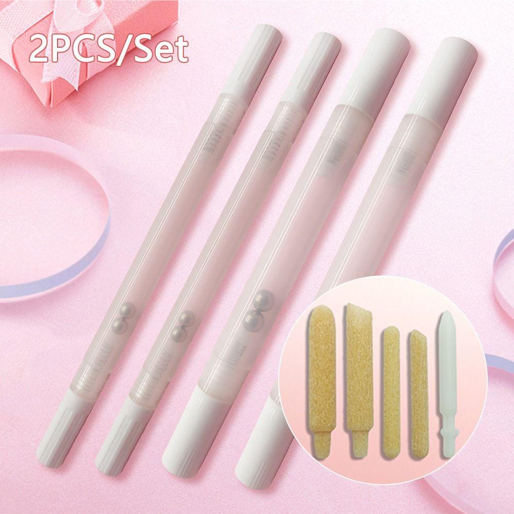 Nanas 2PCS /Set Pen Cat Aksesoris Isi Ulang Tinta Laras Tabung Plastik Batang Kosong