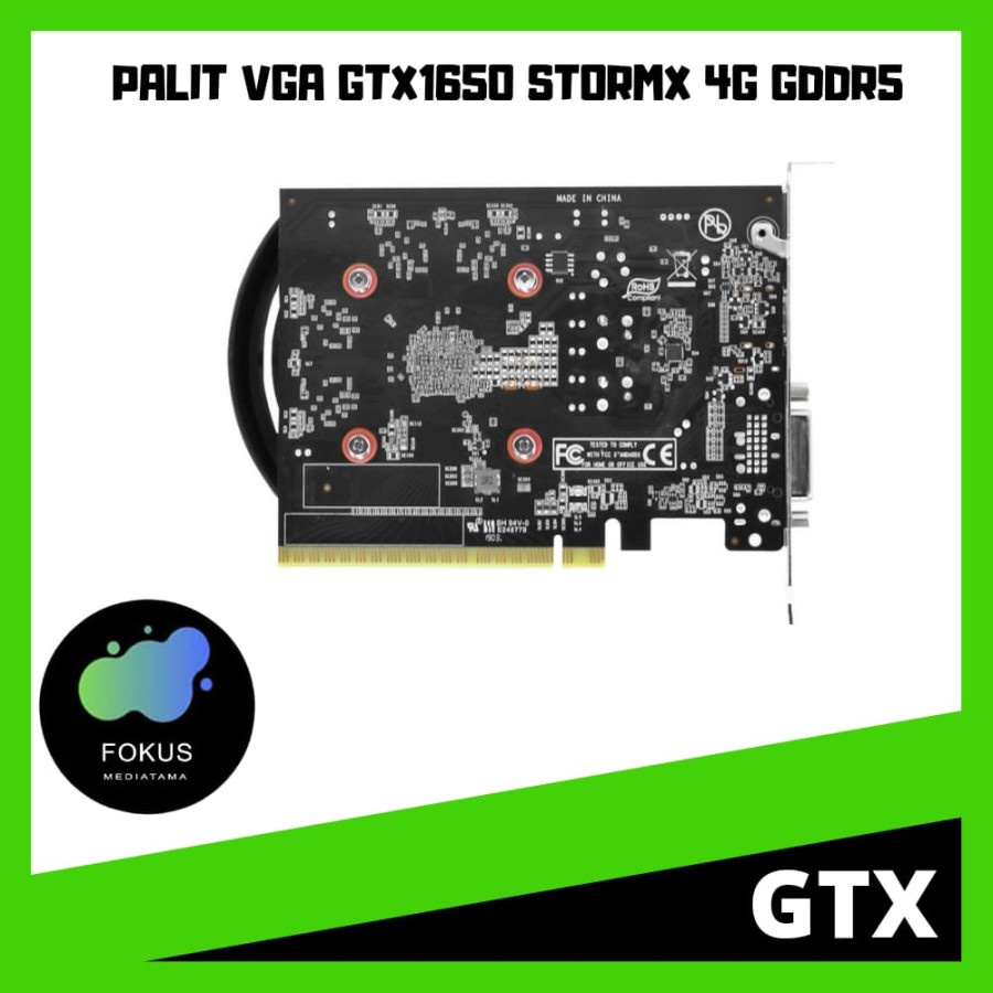 PALIT GeForce GTX 1650 STORMX | VGA GeForce GTX1650 4GB GDDR5