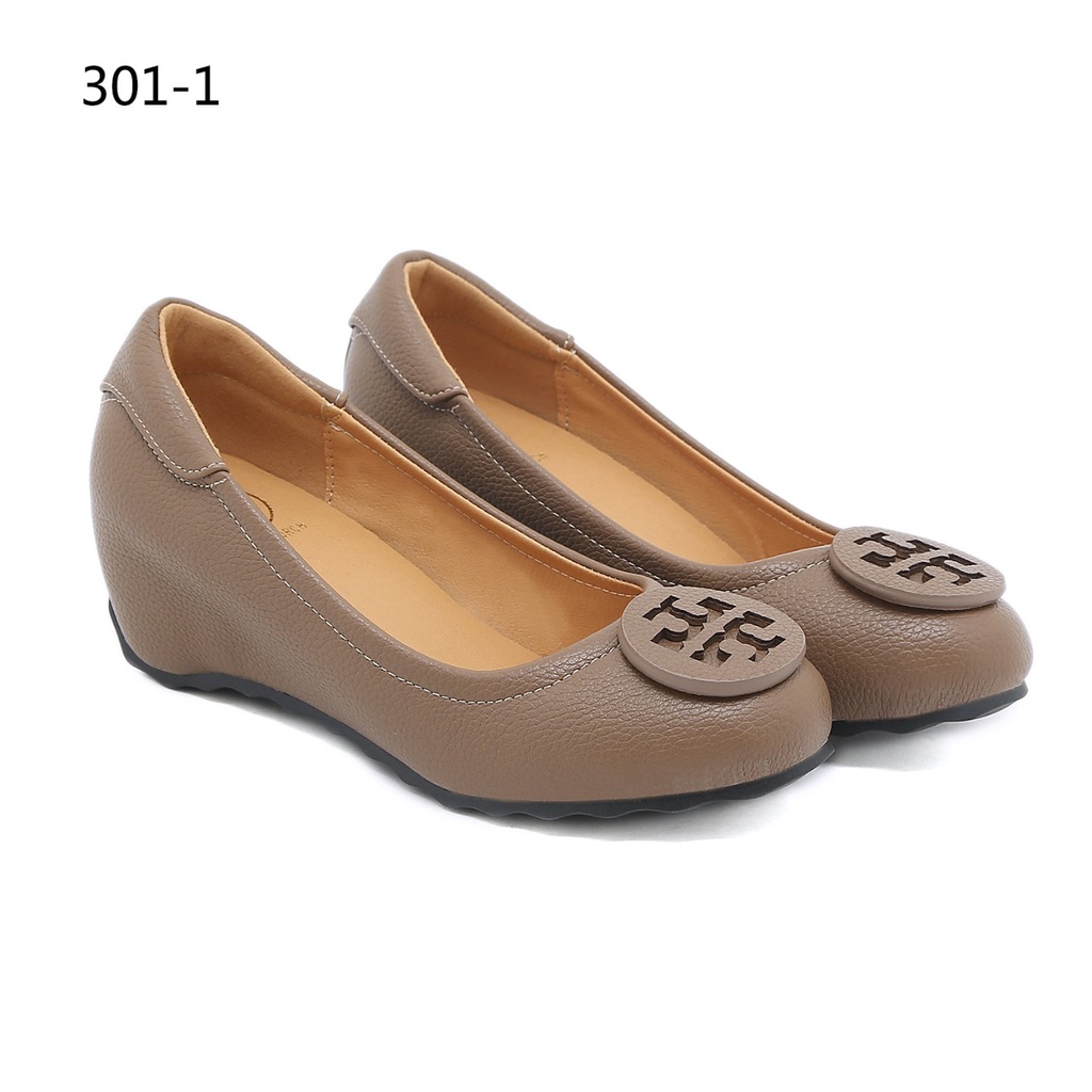 TB  Togo Leather Wedges Shoes 301-1