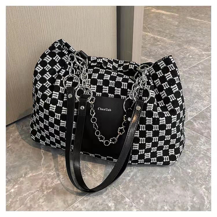 BJ62396 - BLACK/WHITE - TAS SLEMPANG WANITA FASHION KOREA CHINA IMPORT MODIS ELEGAN TERMURAH TERLARIS TERBARU BAGSTORE JAKARTA TAS BATAM ZC2396