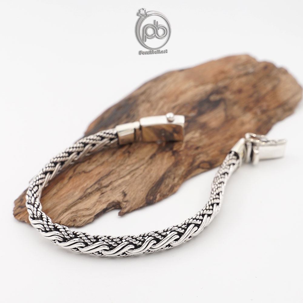 Gelang Rantai Pria Wanita Perak Asli Silver 925 Alvaro