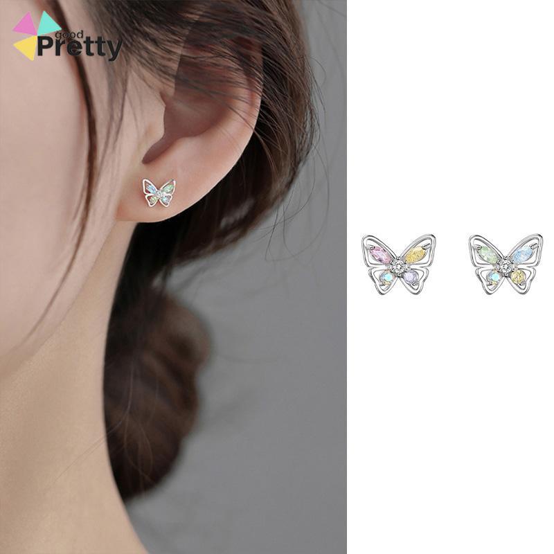 925 Anting Kupu-kupu Perak Sterling  Anting Desain Niche Mewah Ringan Musim Panas Wanita  Sederhana - PD