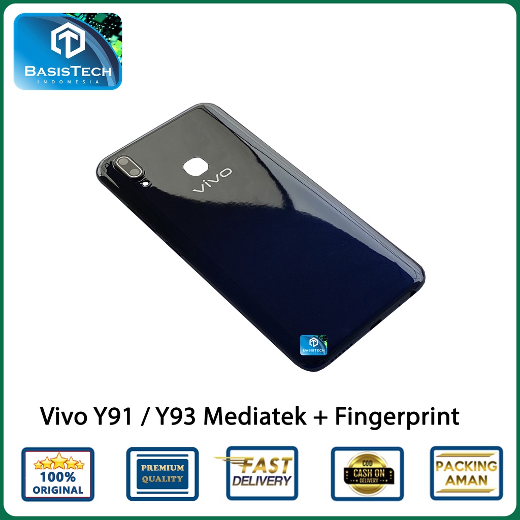 BACK COVER BACKDOOR CASING VIVO Y91 Y93 MEDIATEK + FINGERPRINT