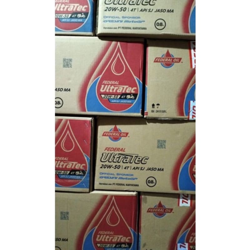 Oli ULTRATEC FEDERAL..merah 800 ml.. 20 W - 50 jaso MA.. 1 dus isi 24 btl