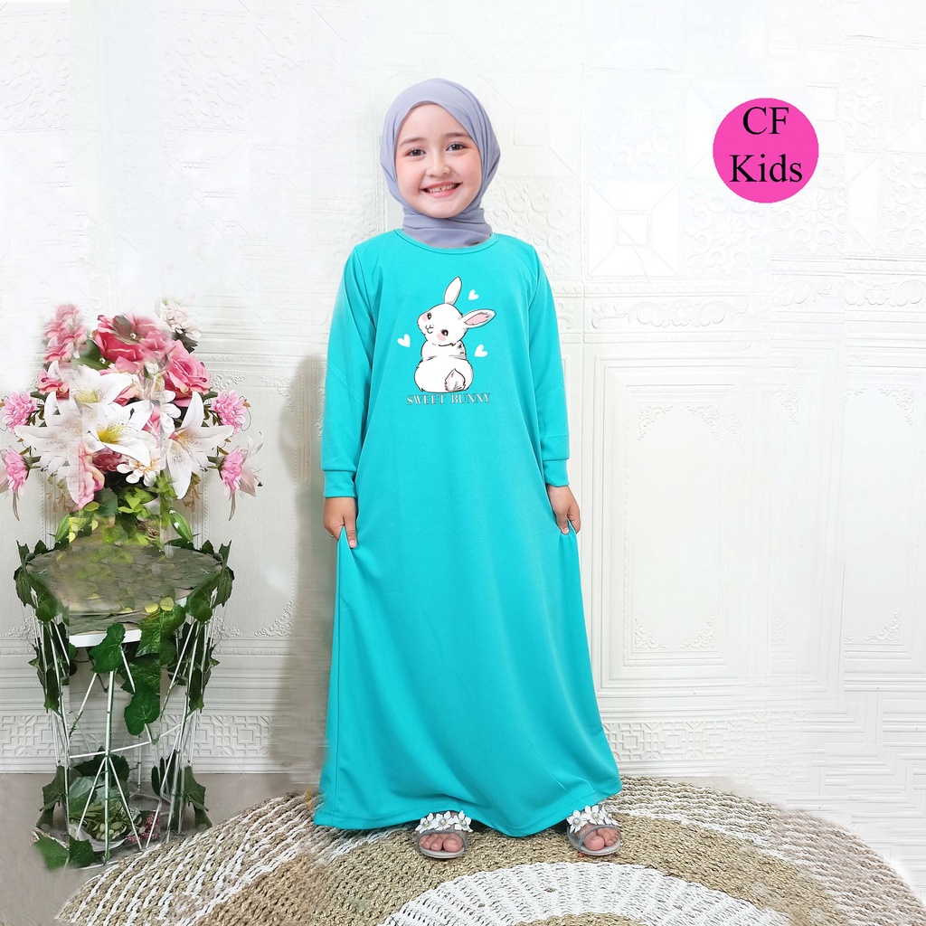 Gamis Anak Perempuan DTF Sweet Bunny CF Kids