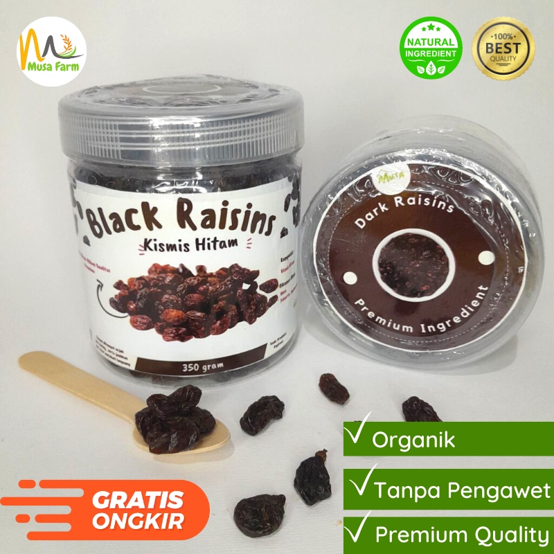 

Drak Raisi Kismis Hitam 350gram Organik Usa Premium Black Raisins