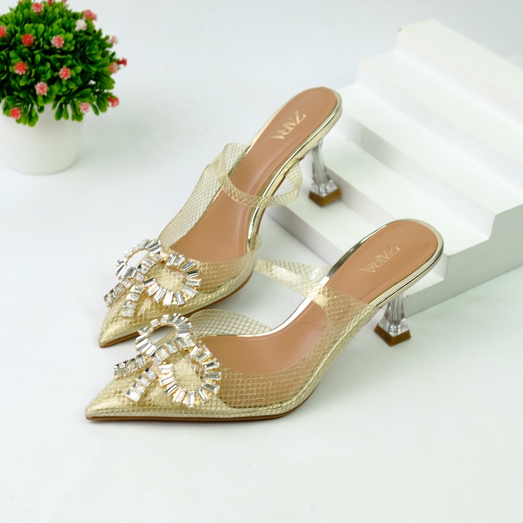 [7.7 Boombastis Sale⚡] - SEPATU HEELS WANITA SLINGBACK SHOES ZS462 PREMIUM IMPORT