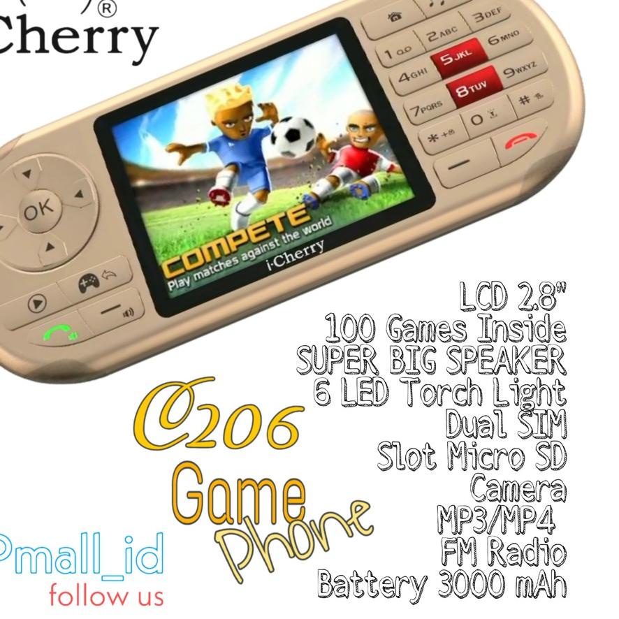 EXCLUSIVEiCHERRY C206 GAME PHONE - iCHERRY C207 GAME PHONE - HP GAME 2,8" DUAL SIM GSM - HP MURAH|RA