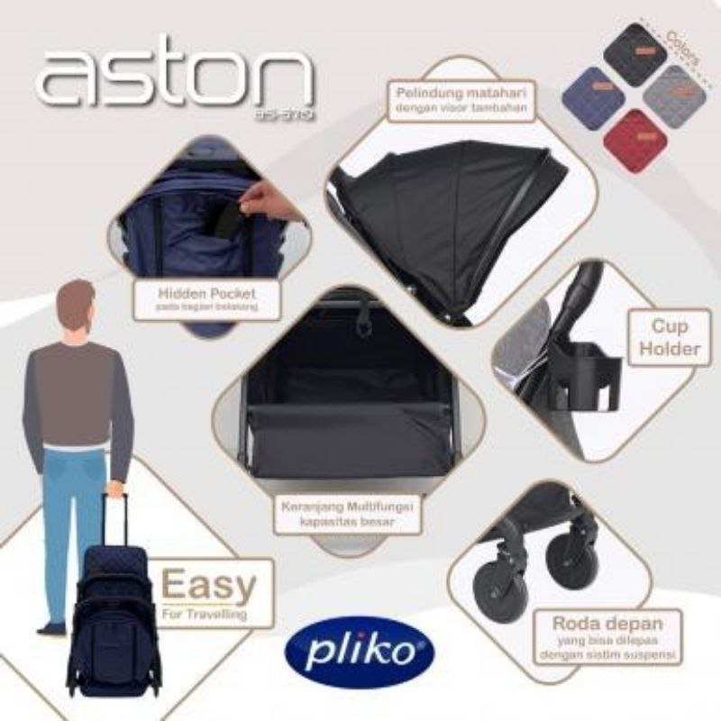 Stroller Pliko BS570 Aston, Pliko  Grande 268R 4in1 Multifungsi Kereta Dorong Bayi