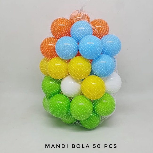 Mainan Anak Mandi Bola Isi 50 Pcs Warna Warni CERAH Bahan Plastik SNI