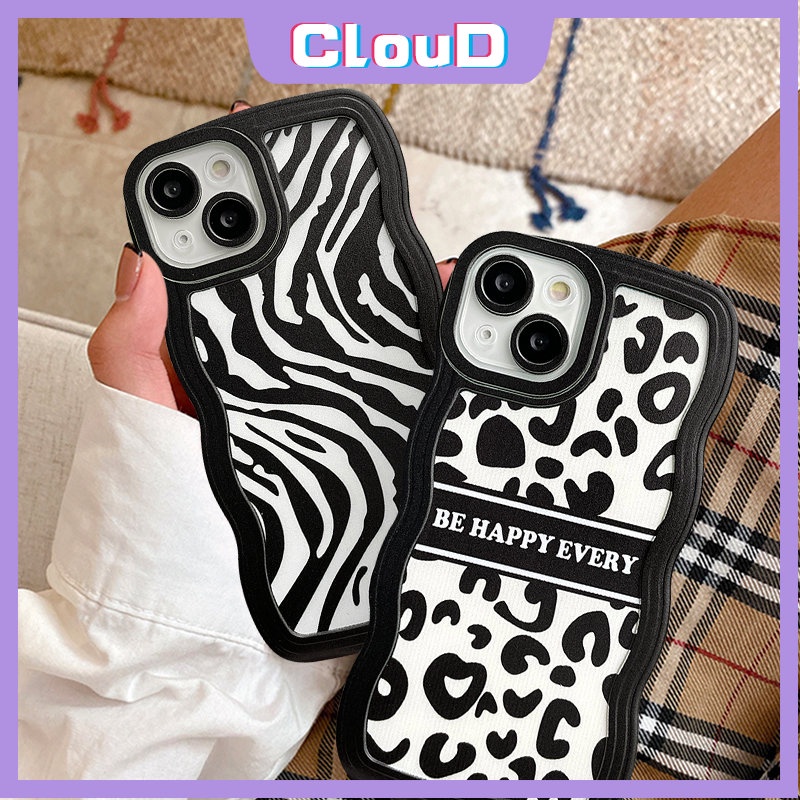 Wavy Edge Leopard Casing Redmi Note 9s 9pro 9 8 11 Note 11s Note 10s 11 10 Pro Redmi A1 10C 10A 9A 10 9T 9 9C NFC Note 10 Pro Max Plus Shockproof Irregular Stripe Soft Tpu Cover