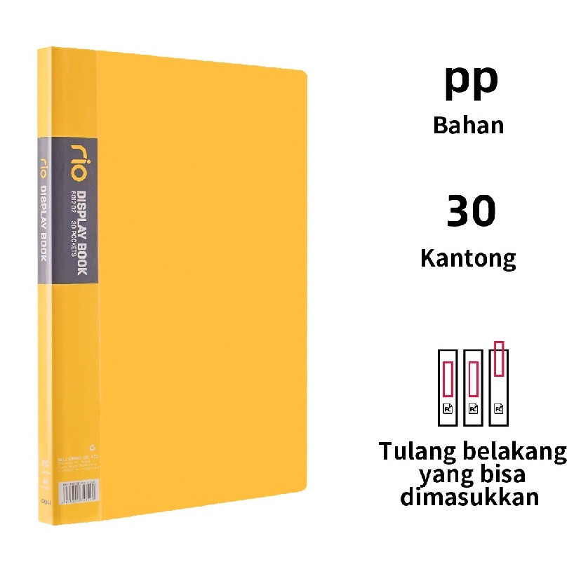 

Display Book / Clear Holder Seri Rio FC 30P 0.75mm Bahan PP EB01202 / B01202