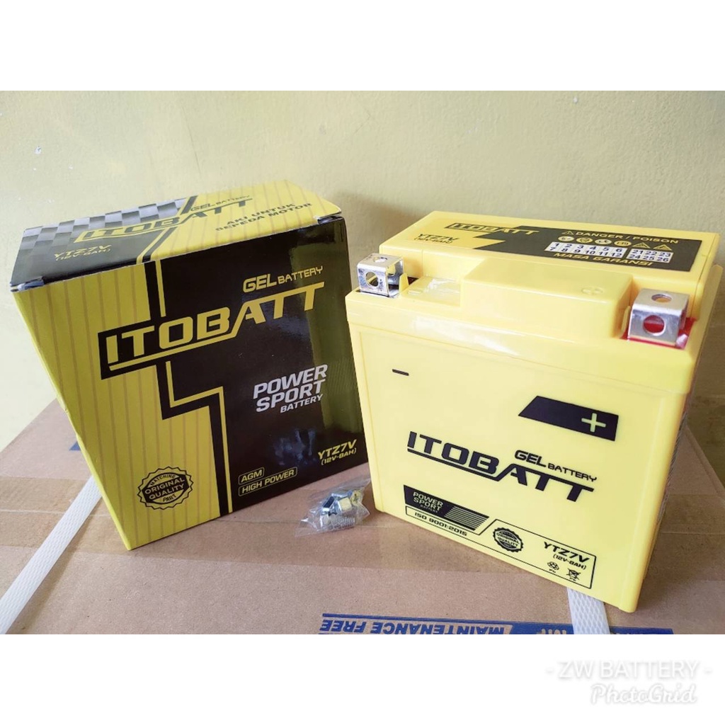 Aki Motor Vespa s125, GTS, Sprint, Liberty, LXV YTX7L-BS ITOBATT GEL