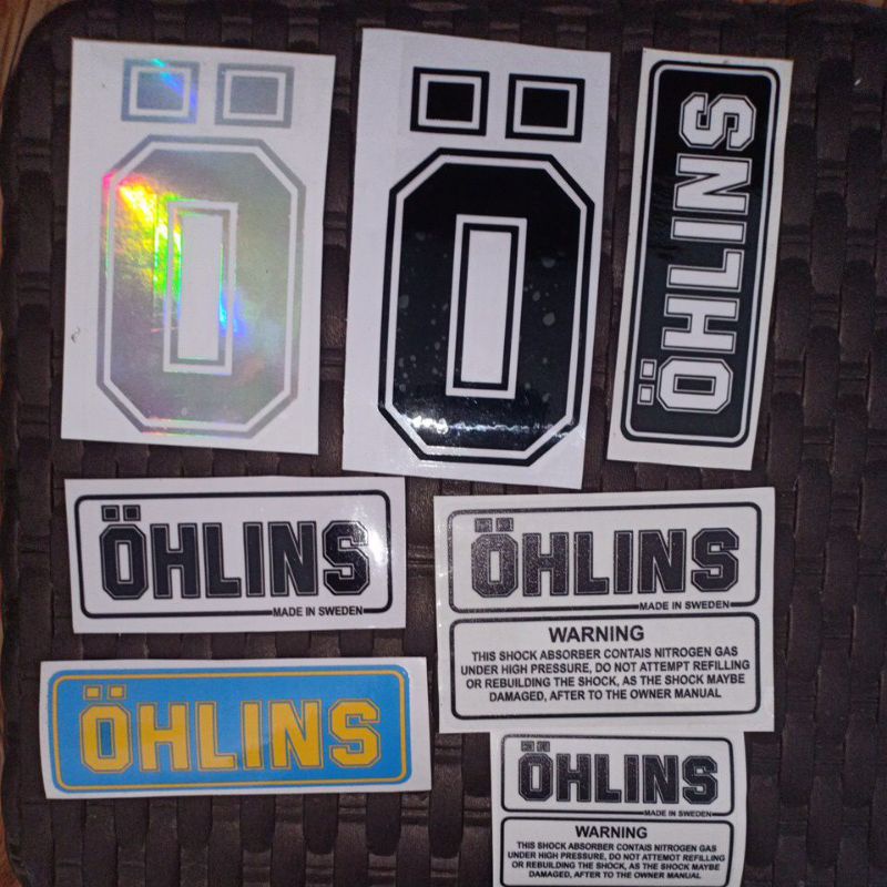 OHLINS STIKER SKOK TRANSPARAN OHLINS LOGO SEKOK MOTOR NMAX AEROX