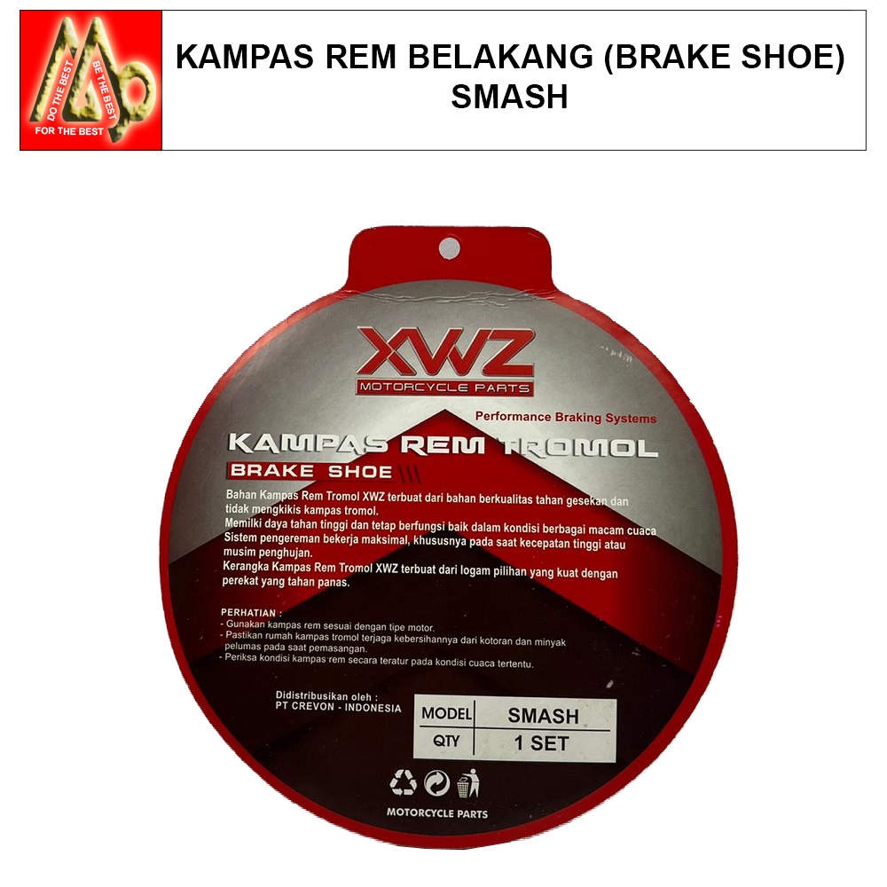 Smash (RC-100) / Kampas Rem Belakang (Brake Shoe) / XWZ