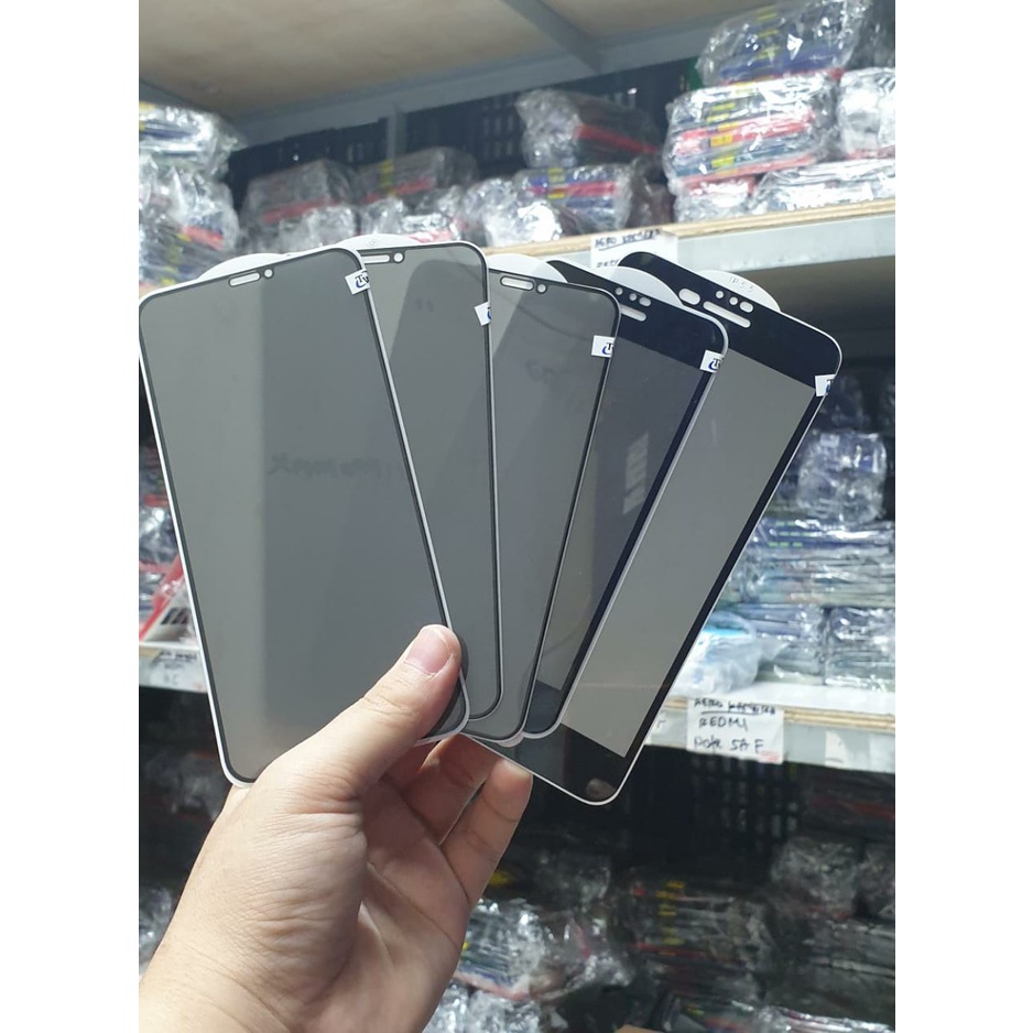 TEMPERED GLASS FULL ANTI - SPY IPHONE 6 6+ 7 7+ 8 8+ X XS XR 11 11PRO 11PROMAX 12 6.1 12PRO 12PROMAX 13 6.1 13PRO 13PROMAX 14 14PLUS 14MAX 14PRO 14PRO MAX 15 15PRO 15PLUS 15PROMAX