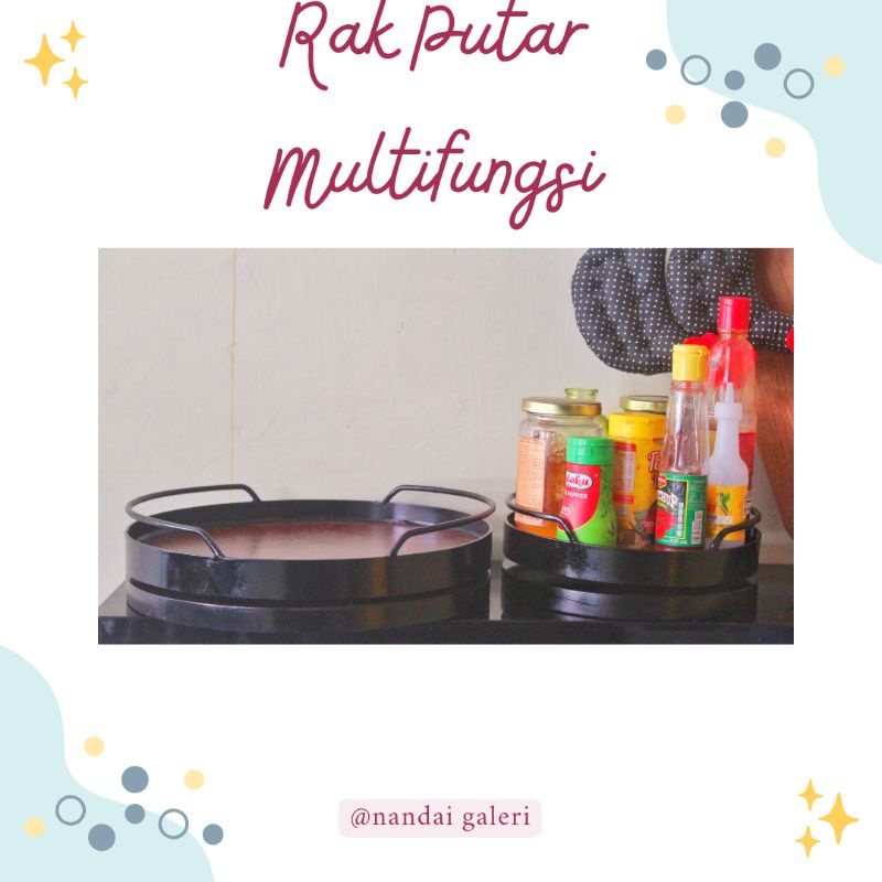 RAK PUTAR // RAK MULTIFUNGSIONAL// RAK BUMBU DAPUR // RAK KOSMETIK// RAK SKINCARE// RAK KAYU // RAK 