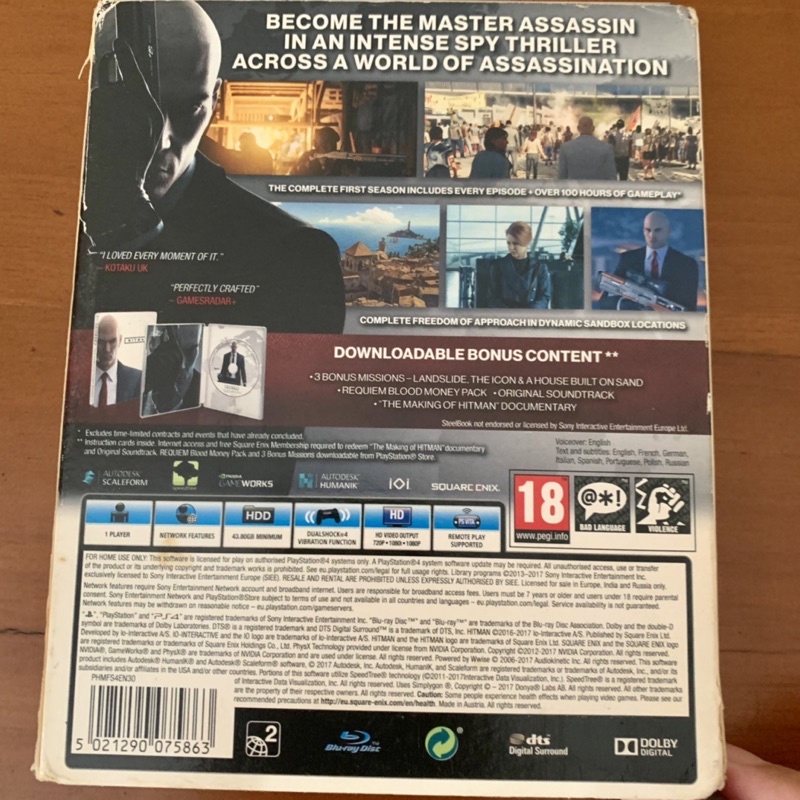 Hitman The Complete First Season PS4 Kaset Hitman 1 Playstation PS 4 5 CD BD Game Games Hitman 1 Enter A World As Assassination hitman 1 2 i ii ps4 ps5 petualangan hit man