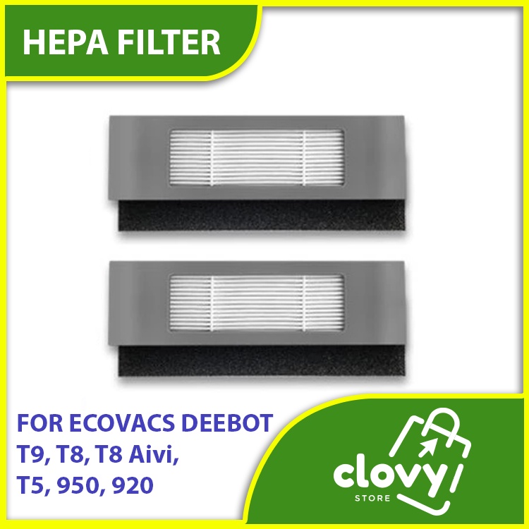 Ecovacs Deebot OZMO 950, 920, T5, T8, T8 Aivi, T9, N8 Pro, N10 Hepa Filter