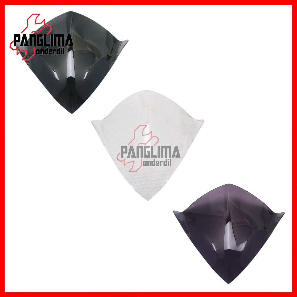 Visor Beat FI-F1-Injeksi-Injection Lama 2012-2015 Windshield-Winsil-Winshild-Wind Shield-Sil-Shild Hitam-Bening-Smoke-Riben-Ribben