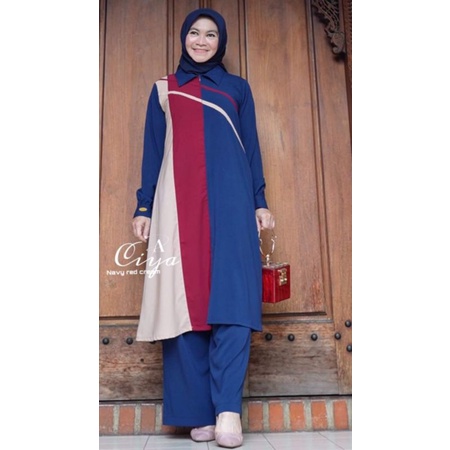 C i Y a tunik Stelan Celana By PUTRI AZMI