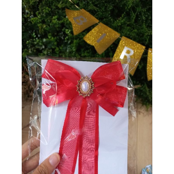 korean ribbon brooch pita palikasi