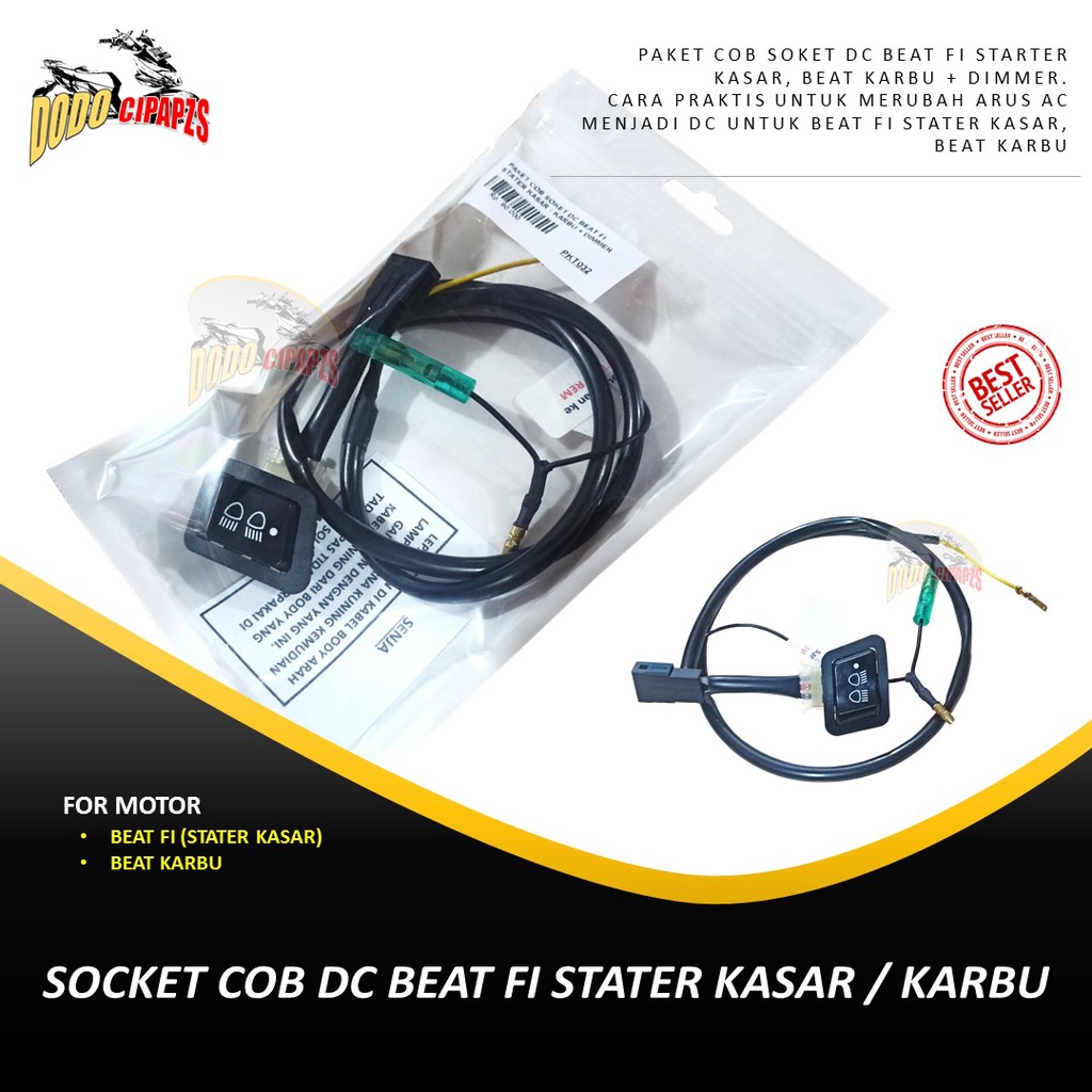 COB SOKET DC BEAT FI STATER KASAR / COB SOKET DC BEAT KARBU  + DIMMER