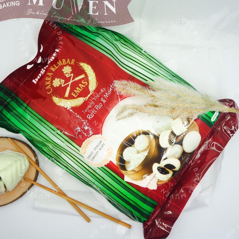 

✨10.10✨ TEPUNG CAKRA KEMBAR EMAS ROTI PAO & MANTAO 5 KG serbuuu !