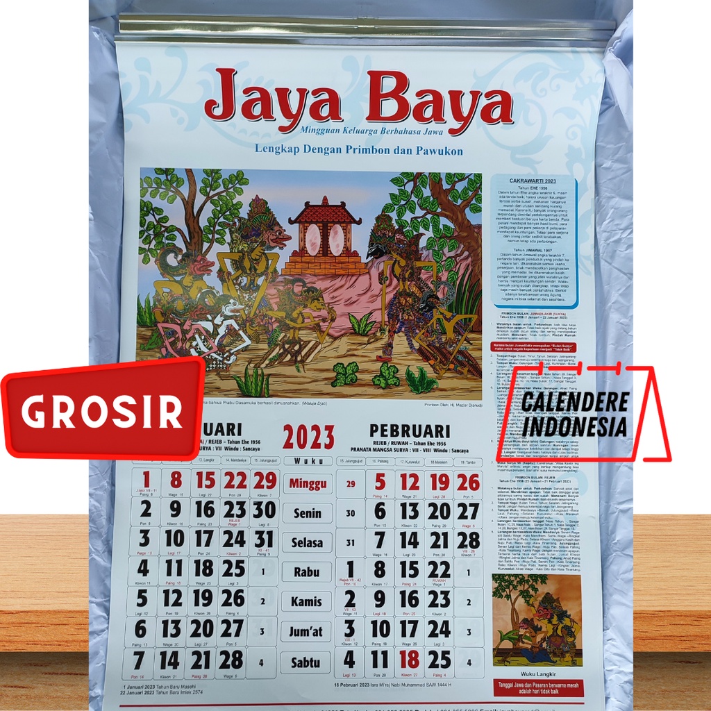 Jual Grosir Kalender Jaya Baya 2023 Kalender Jayabaya Original Kalender Primbon Jawa 6447